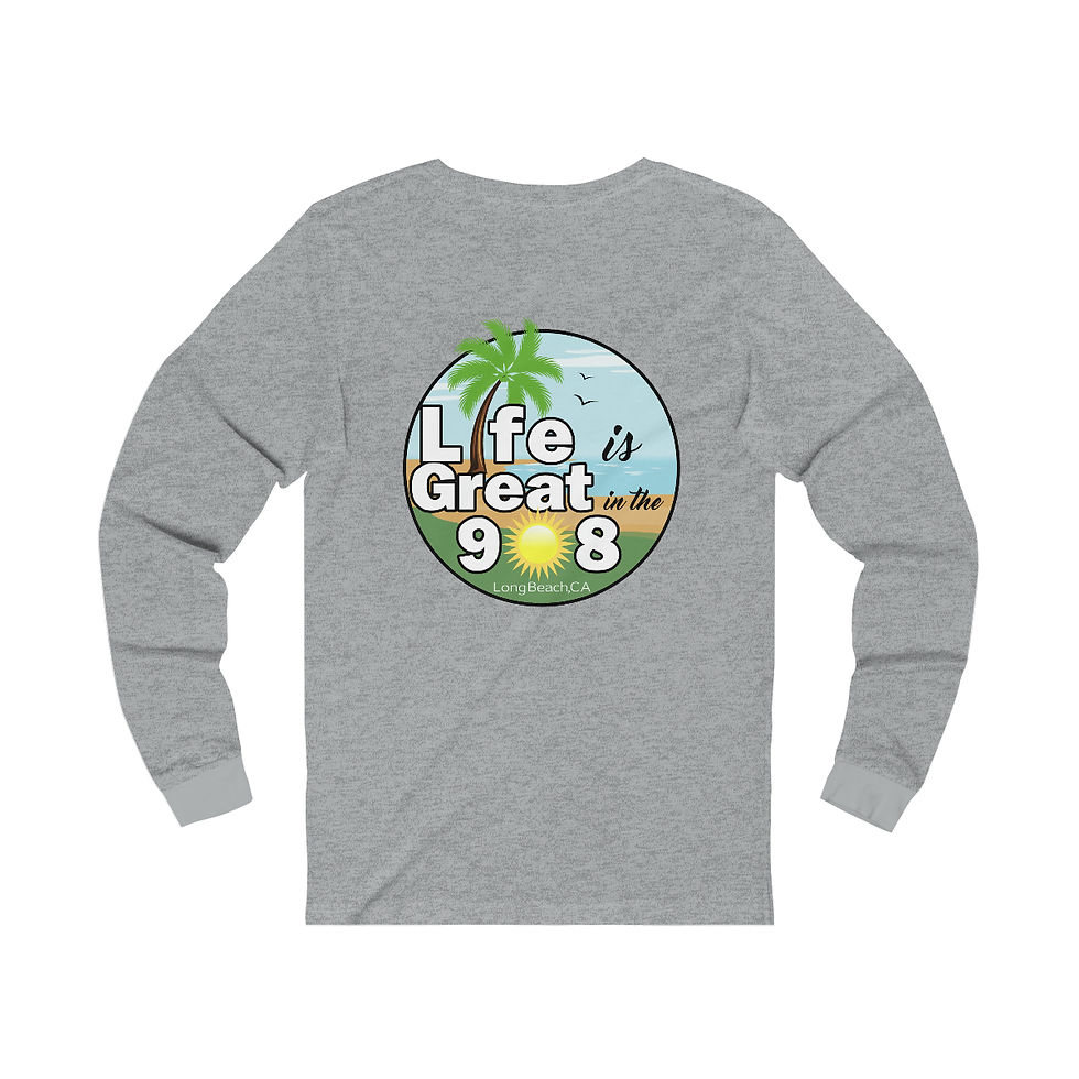 Thumbnail: Unisex Jersey Long Sleeve Tee (with front and back design)