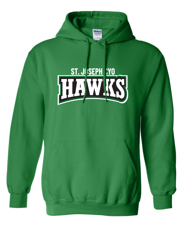 Thumbnail: CYO Hawks Gildan 18500 Heavy Blend Youth Hooded Sweatshirt
