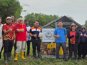 Building Malaysia’s First Pasture-Raised Poultry System - group of supporters standing in front of coop