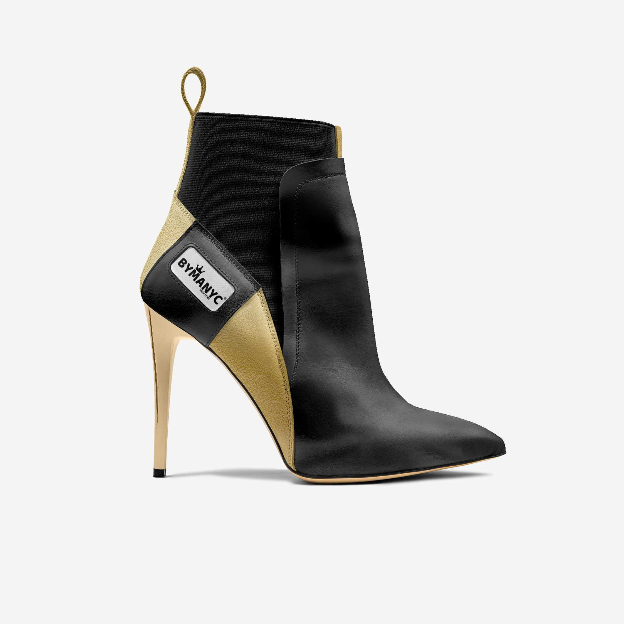 Zapatos de tacón veganos para mujer BYMANYC ® New York Tribeca Gold Flame