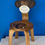 Thumbnail: Children€™s wooden chair Monkey themed with solid backrest