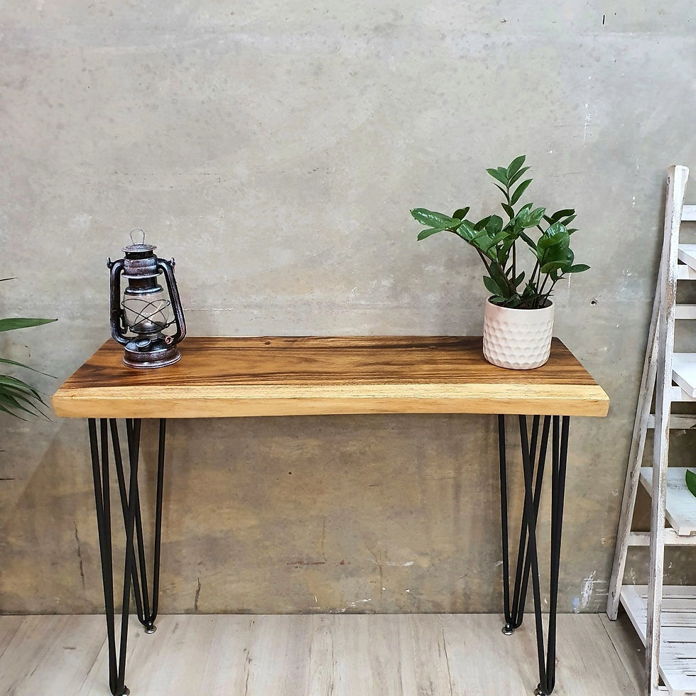 Crestwood Unique Raintree Wood Console Table, Hallway Table 1 Meter 100cm