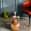 Thumbnail: Side table Wine Glass shaped Acacia wood Corner drinks Table, fruit bowl