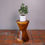 Thumbnail: Side table, drinks table hourglass shaped carved from wood
