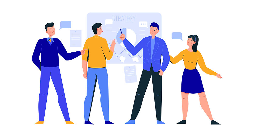 “Ledergruppe i dialog under utviklingsprosess med Snuom.”