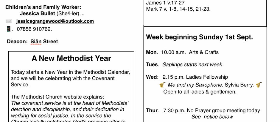 Notices for 1st September