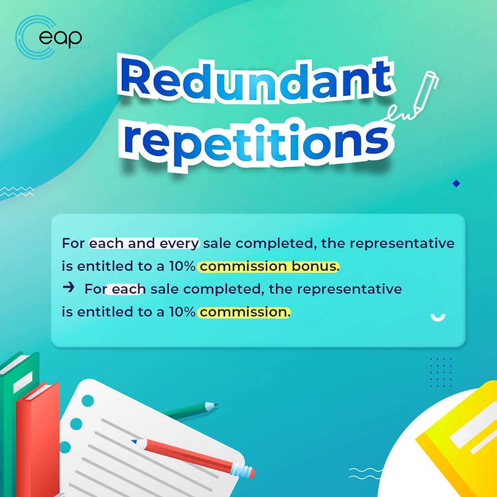EAP Space - Digital Academic English - Redundant repitititons