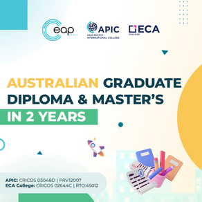 Progress from Australian Diploma to Master’s level without IELTS through EAP Space + ECA pathway