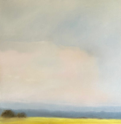 summer on the South Downs, rape seed fields, summer skies.