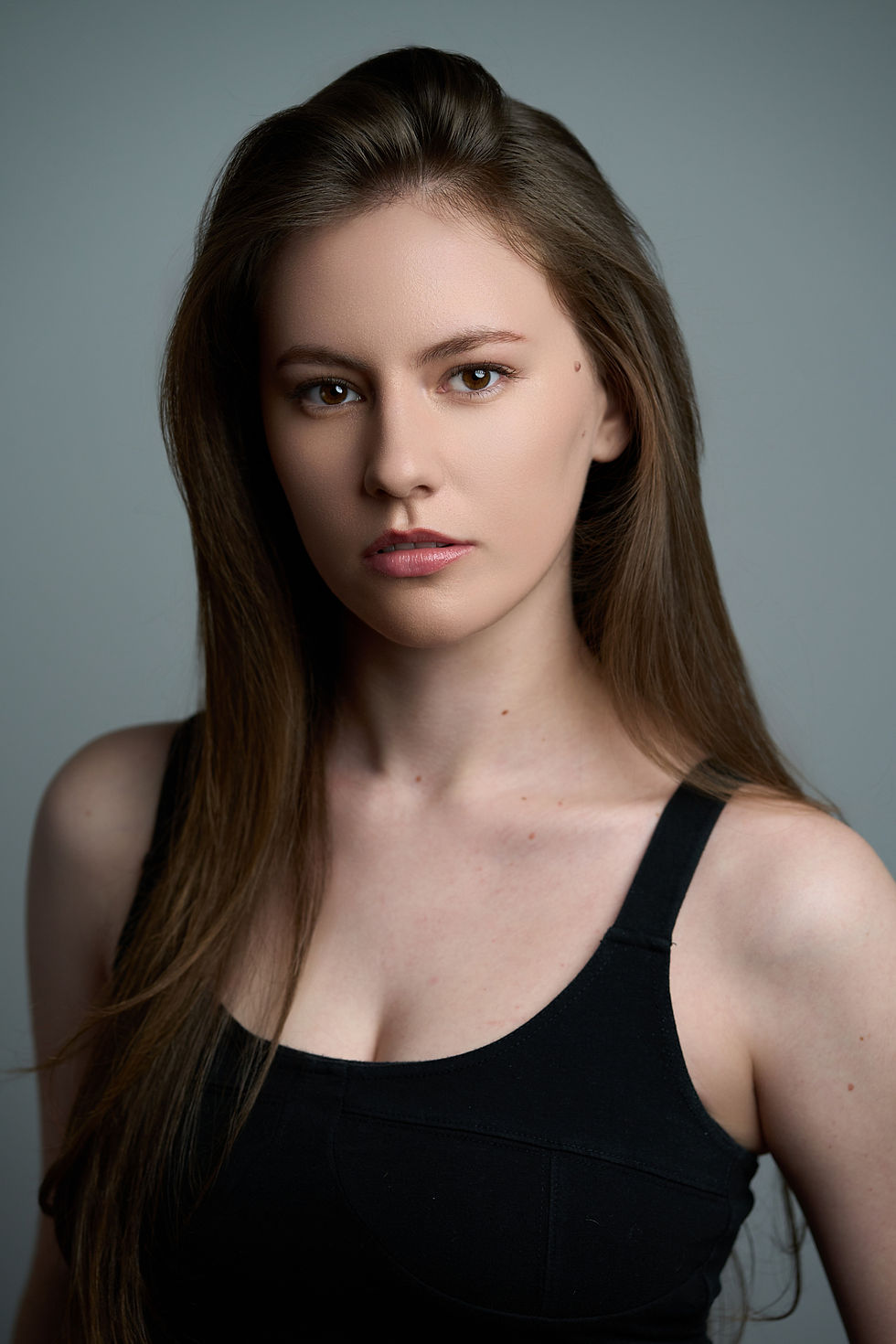 Theatrical Headshot of Victoria Nelson – Intense Look