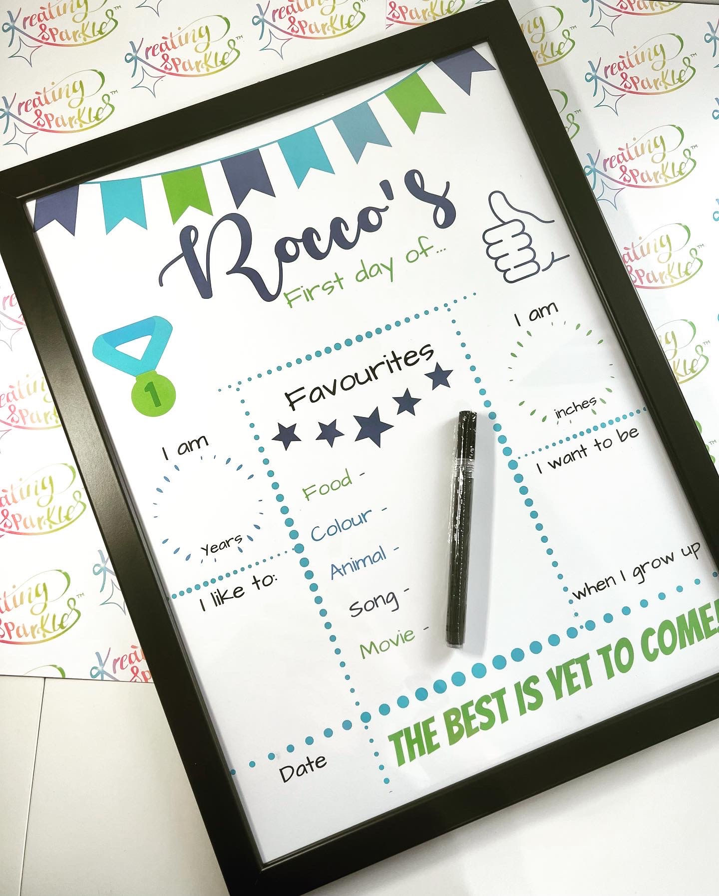 Reusable First Day Of Frame