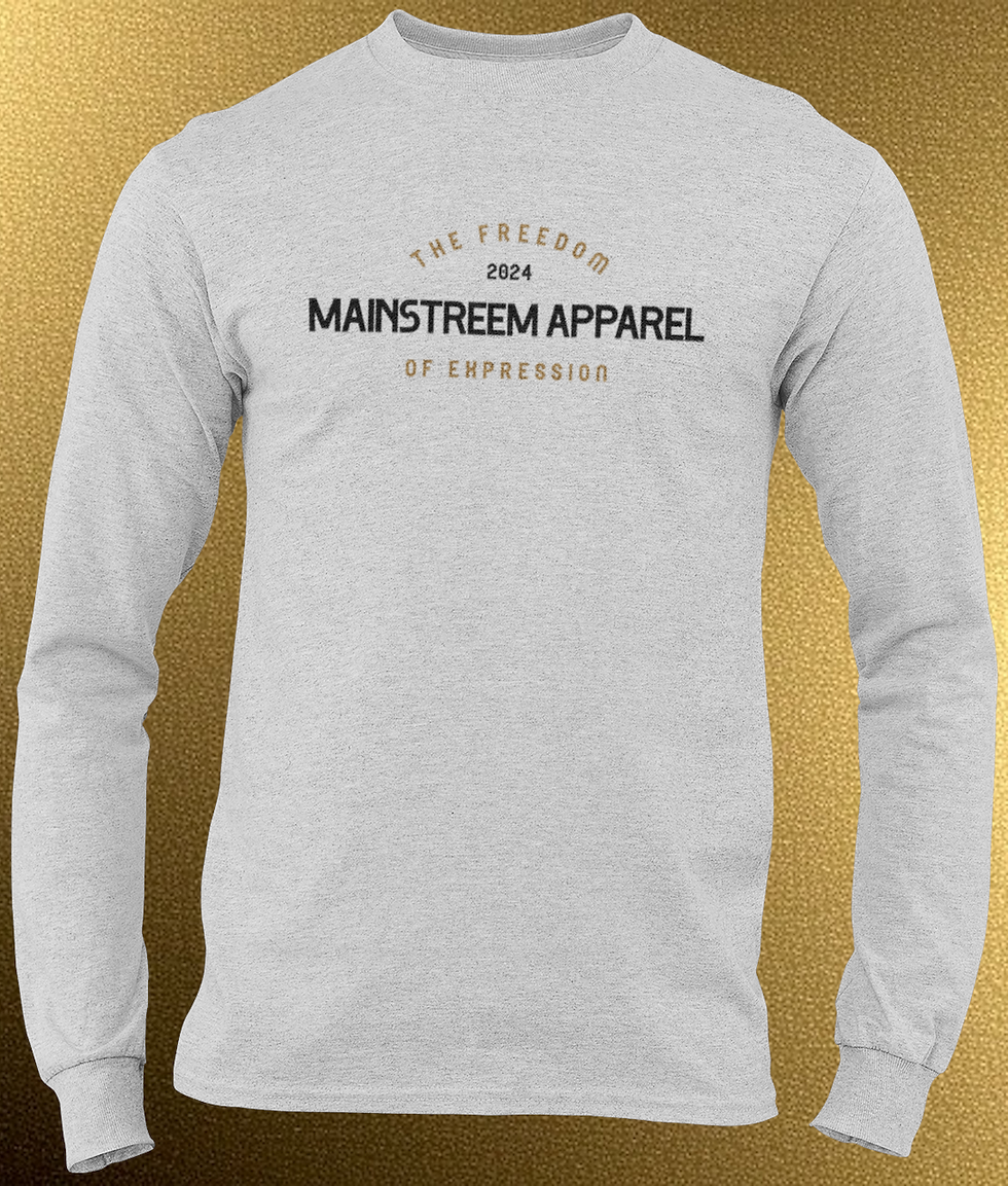 Thumbnail: Men's Gold "Brand" Long Sleeve - Heather Grey