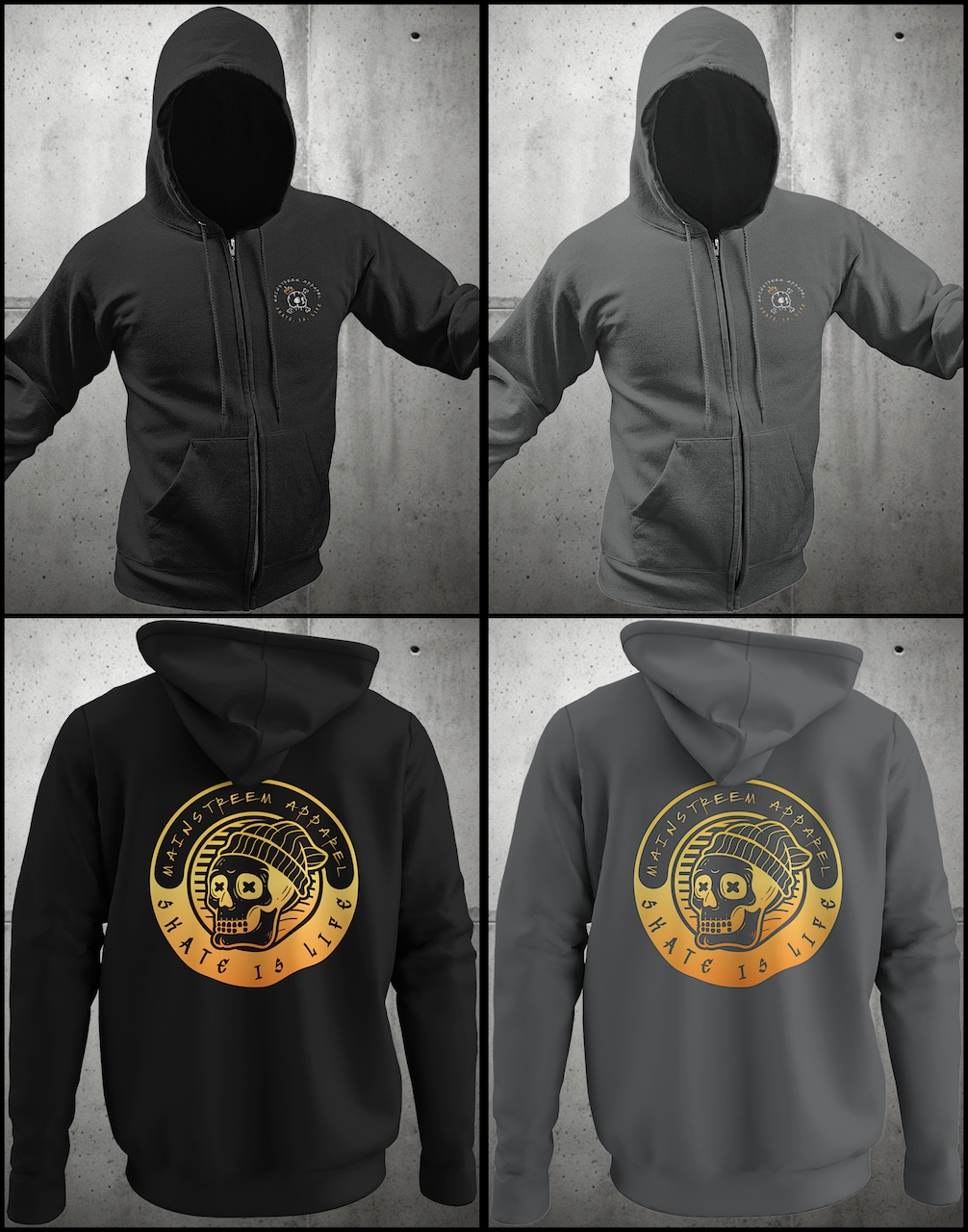 Men's "Skate.Is.Life" - Zip-Up Hoodies (2025)