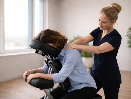 Corporate Chair Massage for Offices, on-site and stress-free | The Corporate Massager