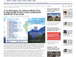 Outremers 360° "A La Réunion, le violoncelliste Éric Longsworth invite à une randonnée musicale
