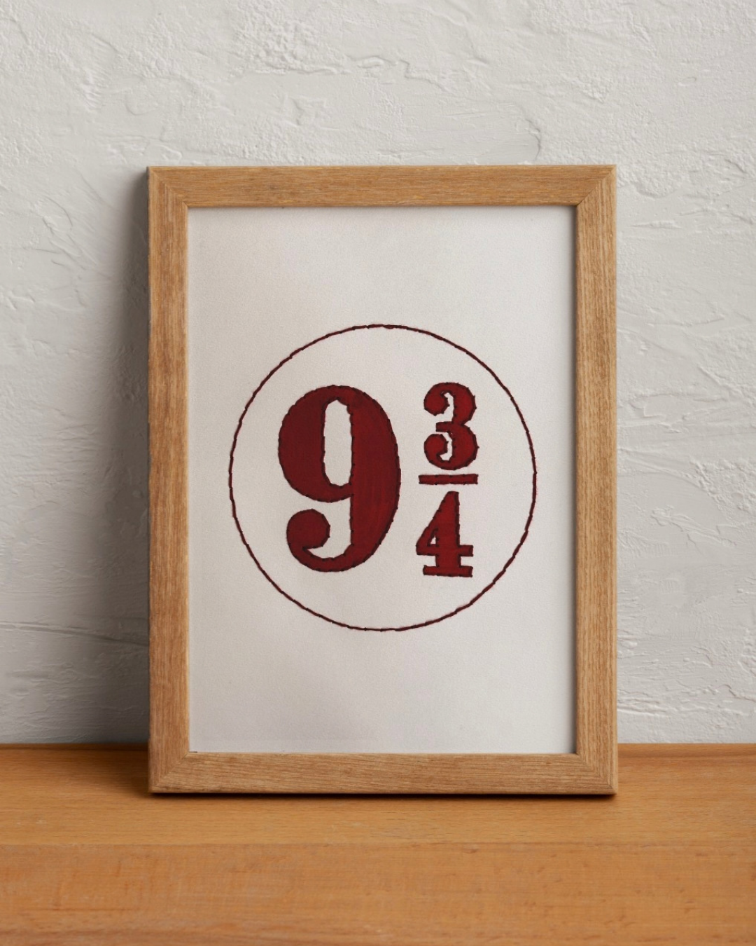 Affiche Brodée A4 • Voie n°9¾