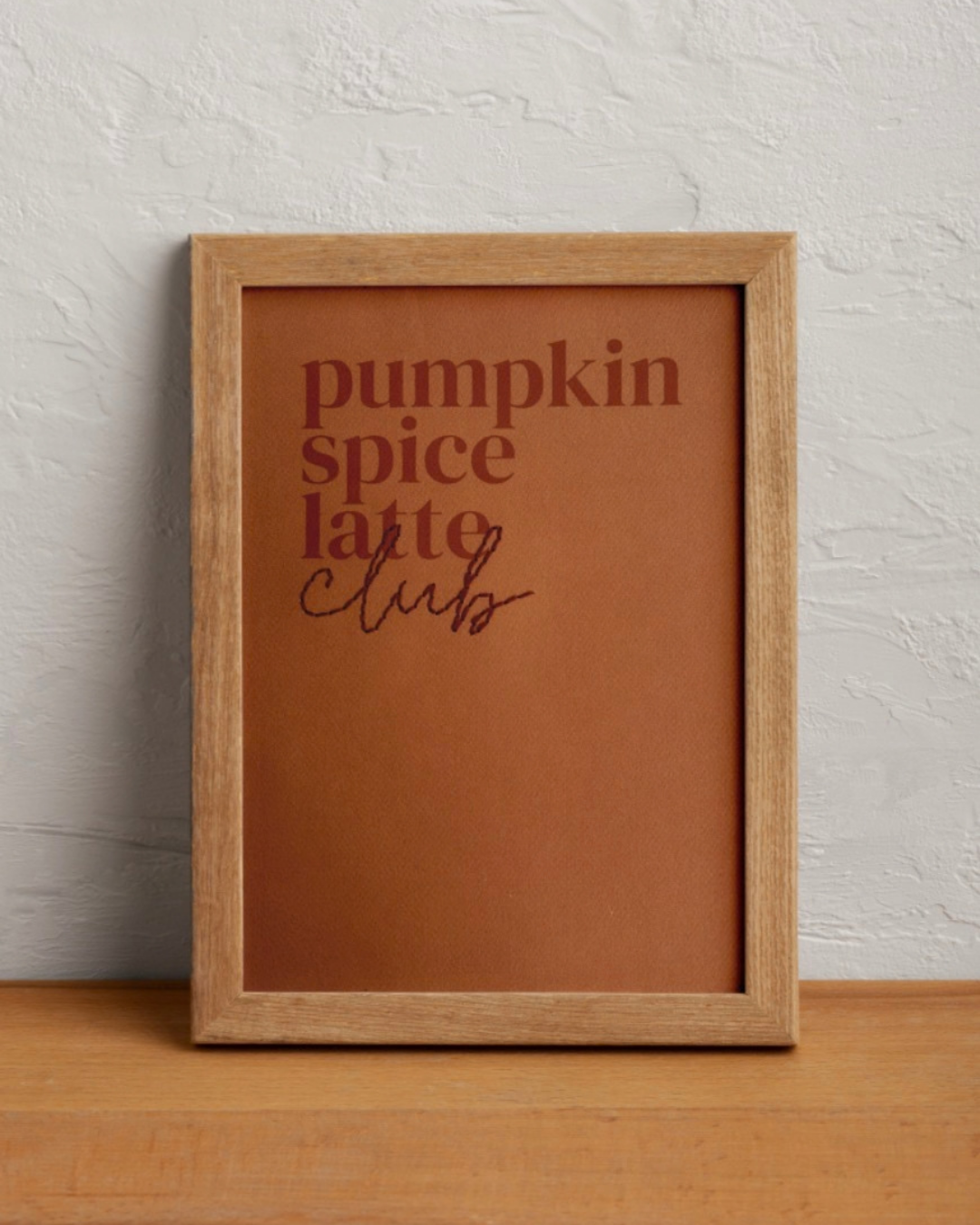 Affiche Brodée A4 • Pumpkin Spice Latte Club