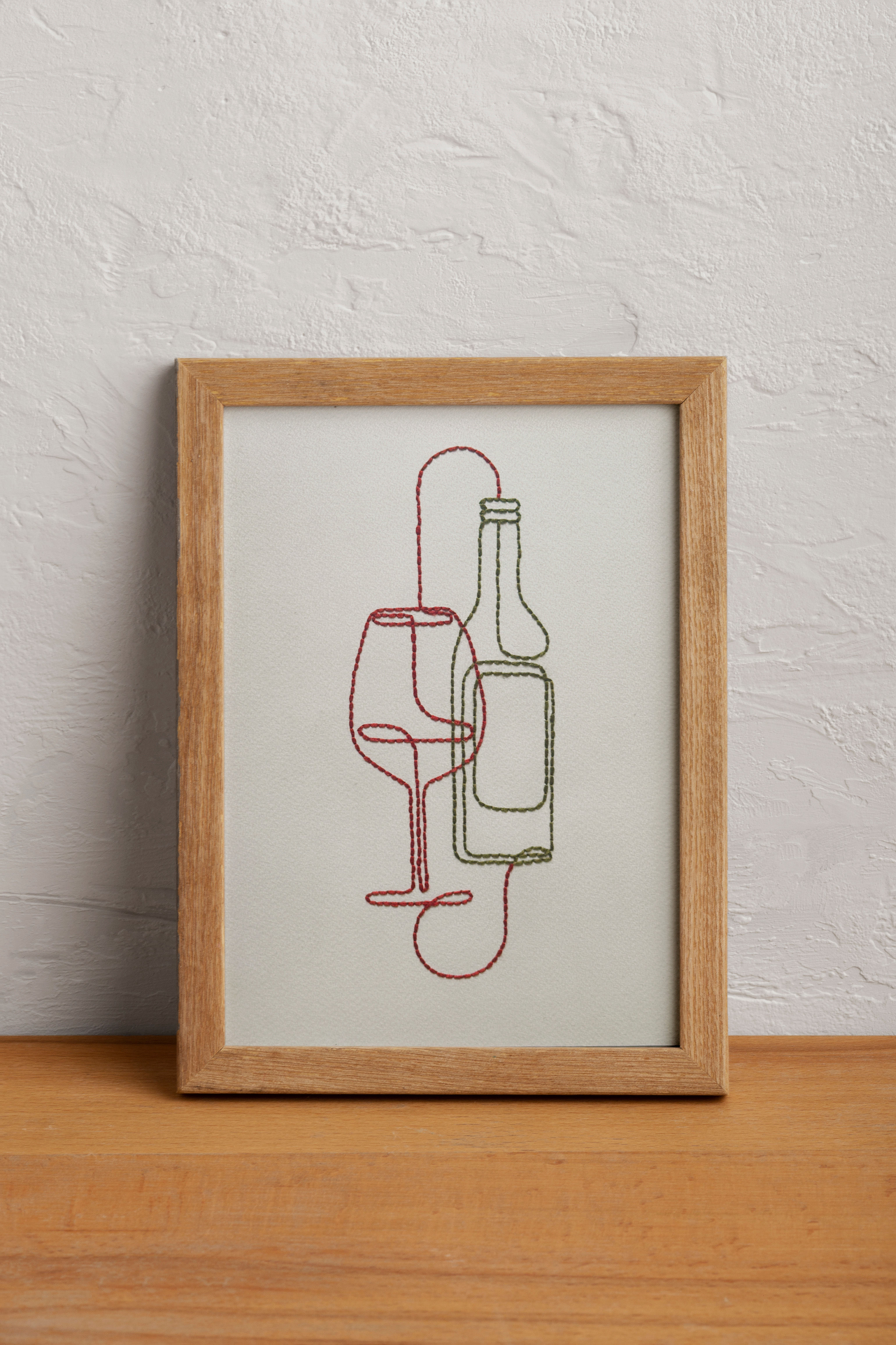 Affiche Brodée A4 • Vin