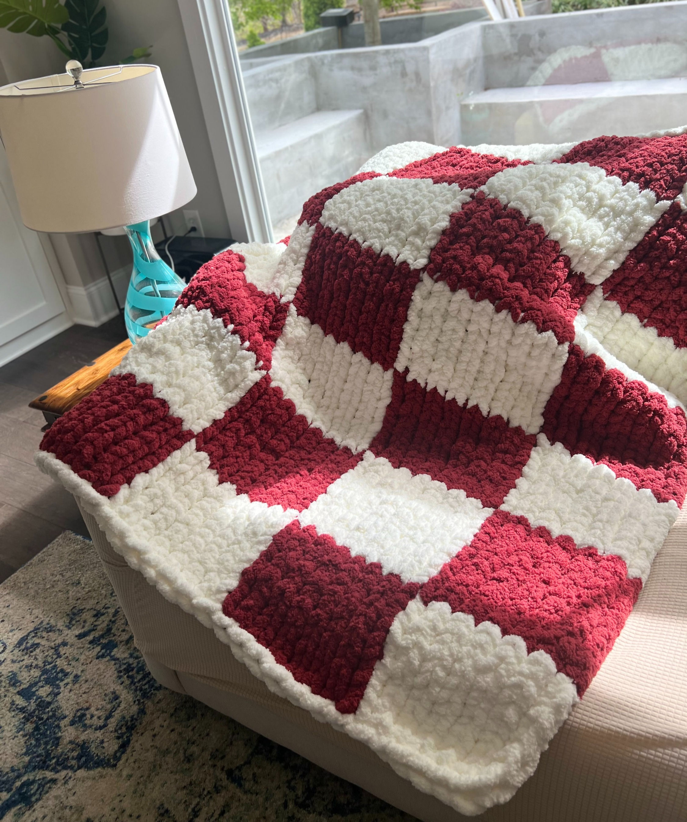 Checkered Chunky Blanket Pattern