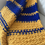 Thumbnail: Blue and Gold Chunky Knit Blanket