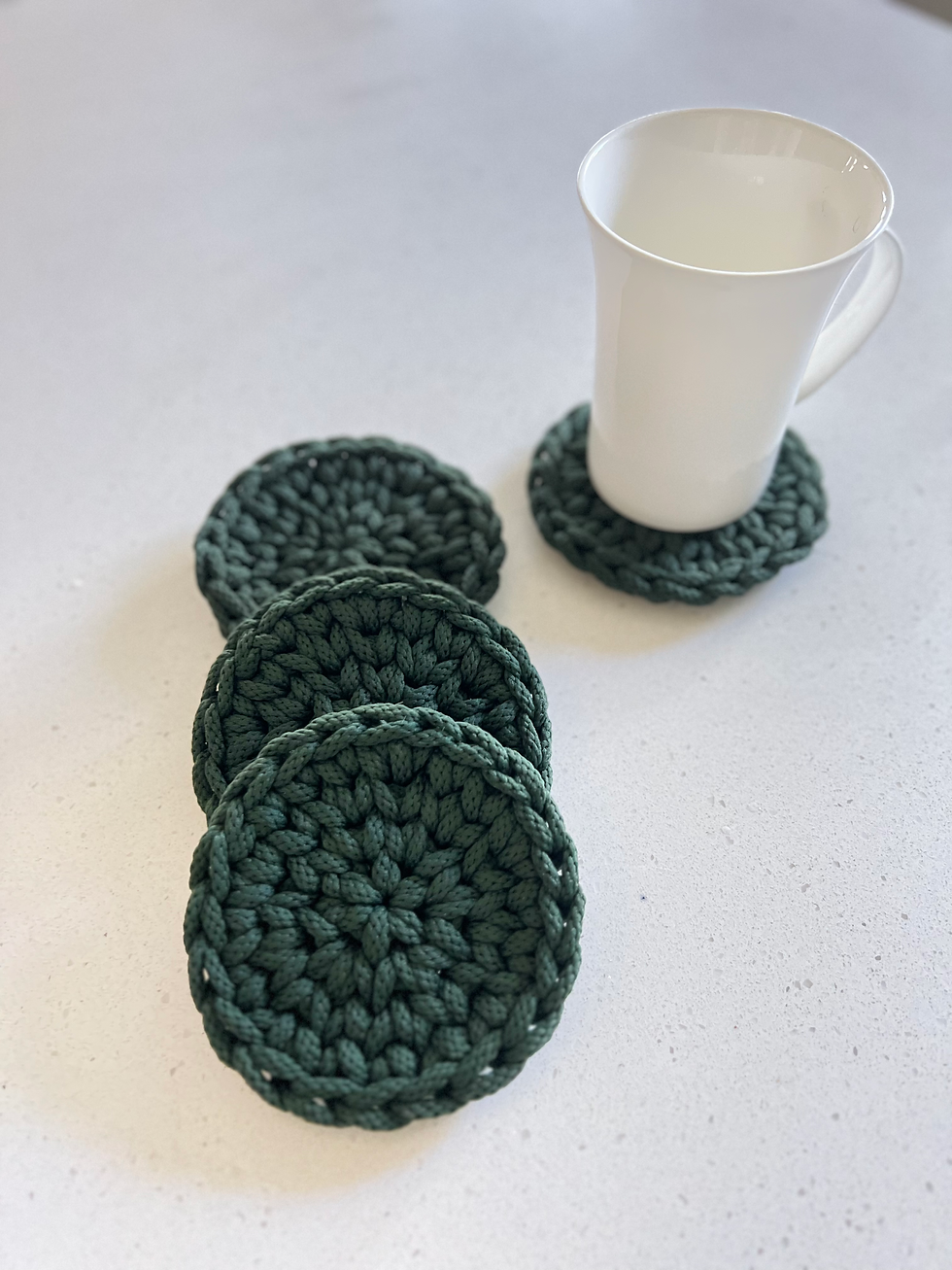 Thumbnail: Hand-knit Coasters