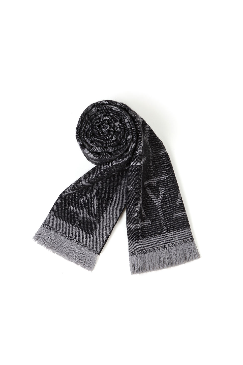 Thumbnail: TangGuh logo wool scarf  black & grey colour