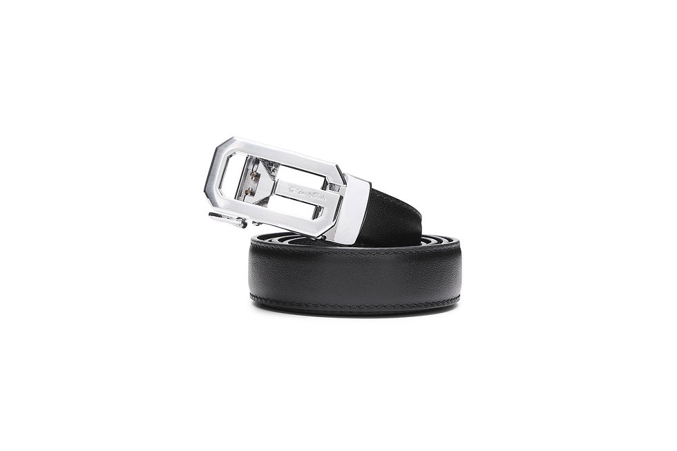 Thumbnail: TangGuh Women's Ratchet Leather Belt UK2203 Black Leather