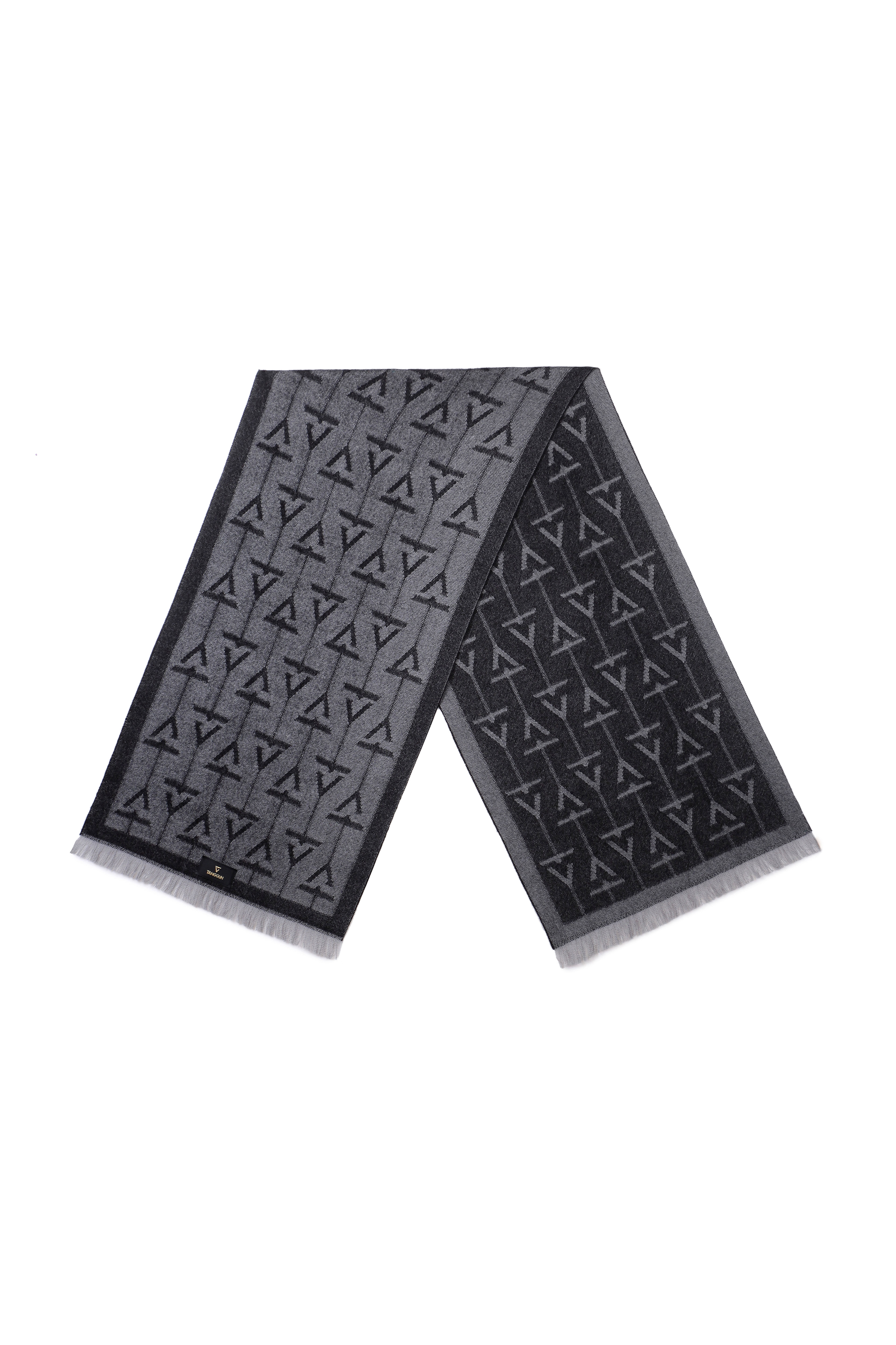 TangGuh logo wool scarf black & grey colour