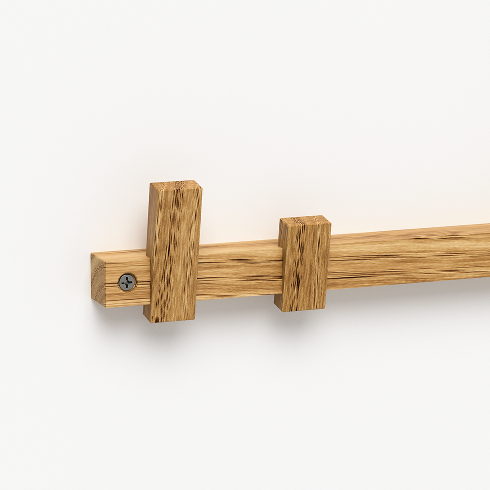 Прев'ю: Вішалка FENCE 31см, дуб, ясен (3 гачки)