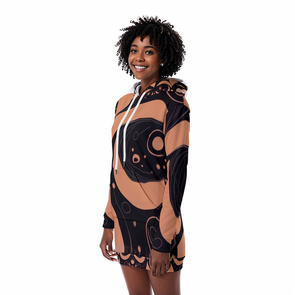 All-Over Print Women's Heavy Fleece Long Hoodie
