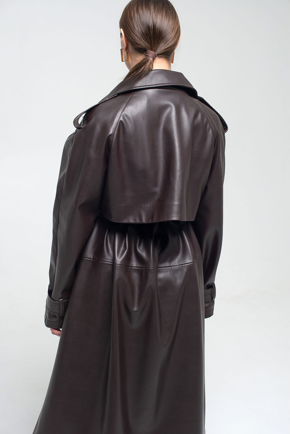 Thumbnail: Eco-leather Trench BERLIN - chocolate