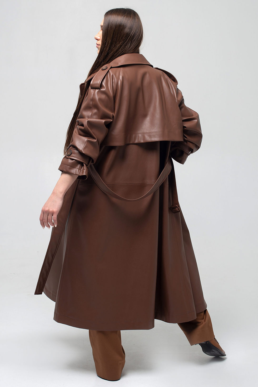 Thumbnail: Eco-leather Trench BERLIN - caramel