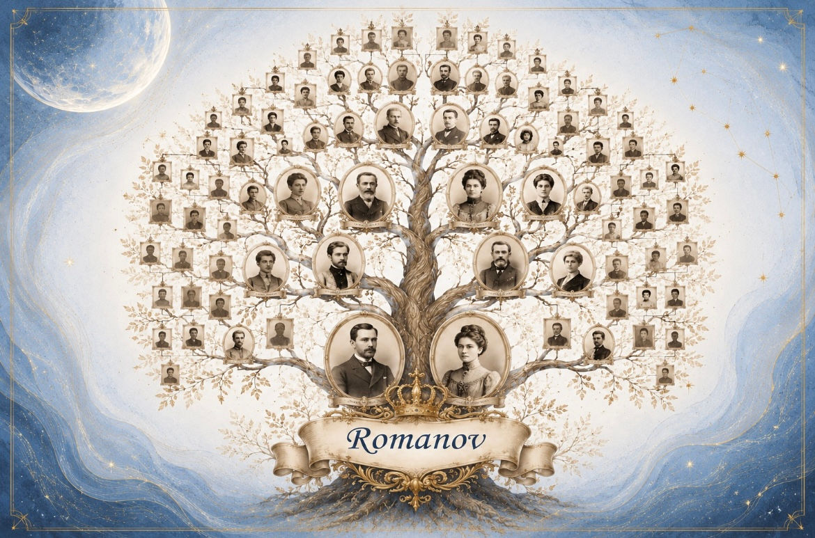 The Ivanov family tree, a full study of a single surname.