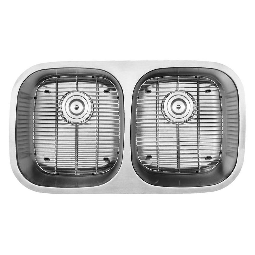 Thumbnail: 32.5" TICOR E5020 HAVEN SERIES 16-GAUGE STAINLESS STEEL UNDERMOUNT DOUBLE BASIN