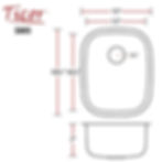 Thumbnail: 15" TICOR E5080 HAVEN SERIES 16-GAUGE STAINLESS STEEL UNDERMOUNT SINGLE BASIN