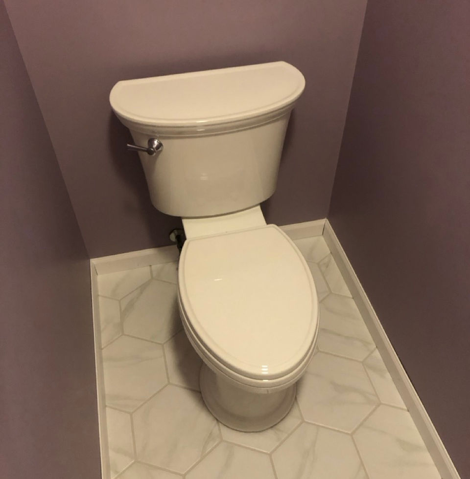 New toilet and supply line.