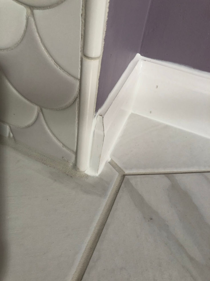 Base trim detail work. Painted and caulked.