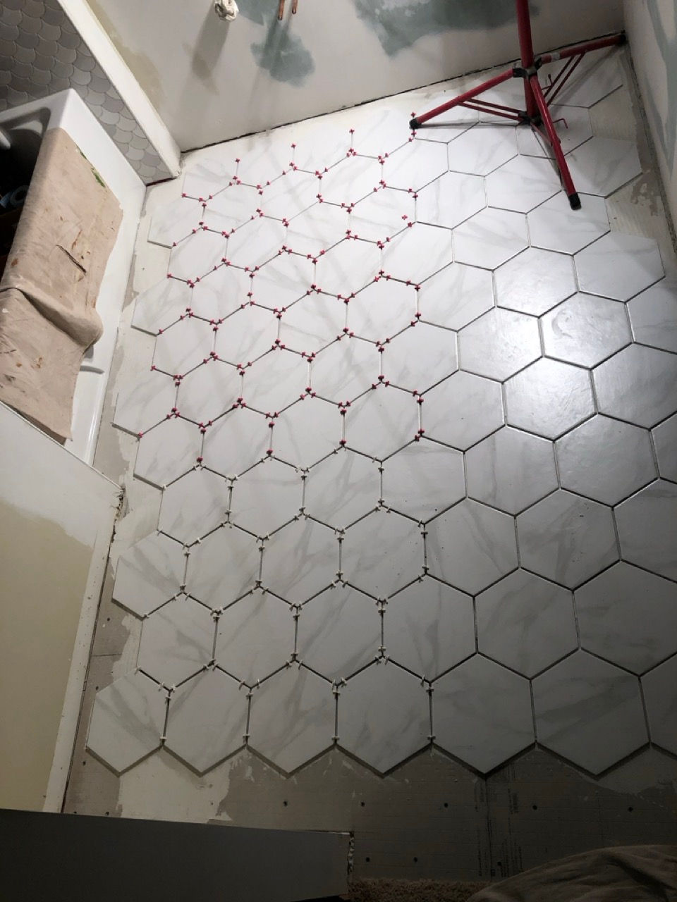 19 Buzz buzz. Hexagon tile creates a unique look_