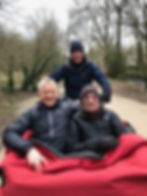 Alex Gage is a pilot for Cycling without Age Sheffield