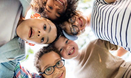 Happy Children Wearing Glasses