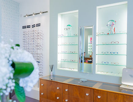Interior of Eye world Opticians in Westport