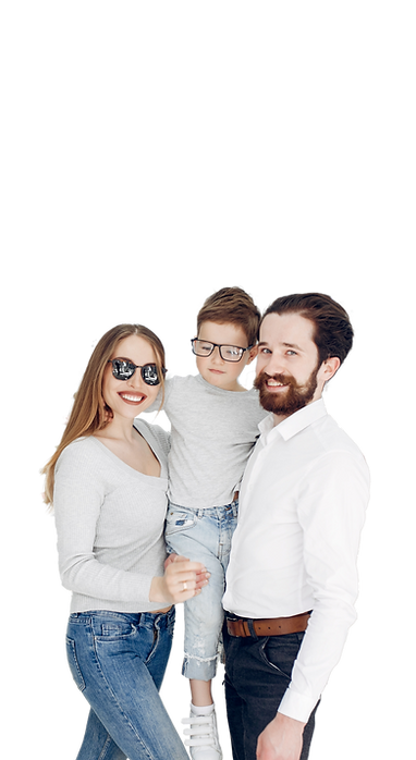 Family visiting local optician