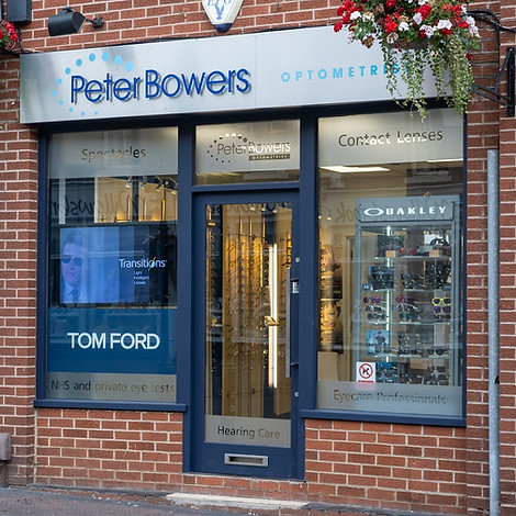 Outside Peter Bowers Opticians
