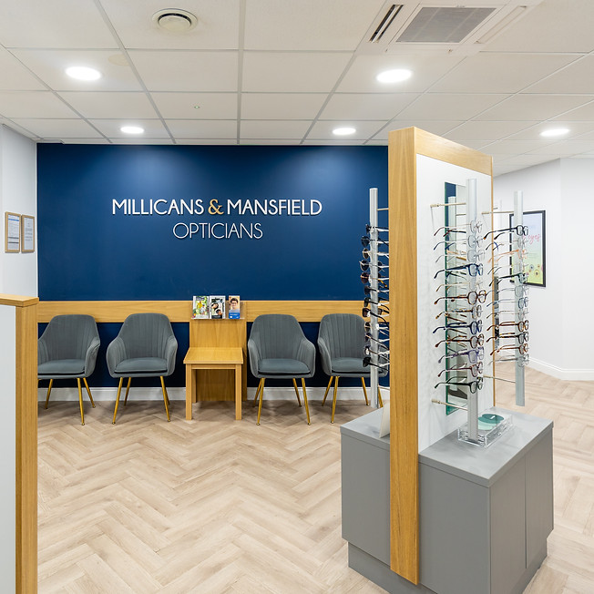 Millicans & Mansfield Opticians Waiting Area