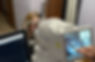 Patient with OCT Machine
