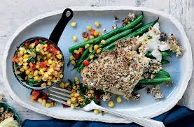 Eye healthy recipe of mustard coated fish