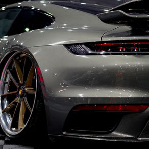 Grey Porsche Rear Quarter
