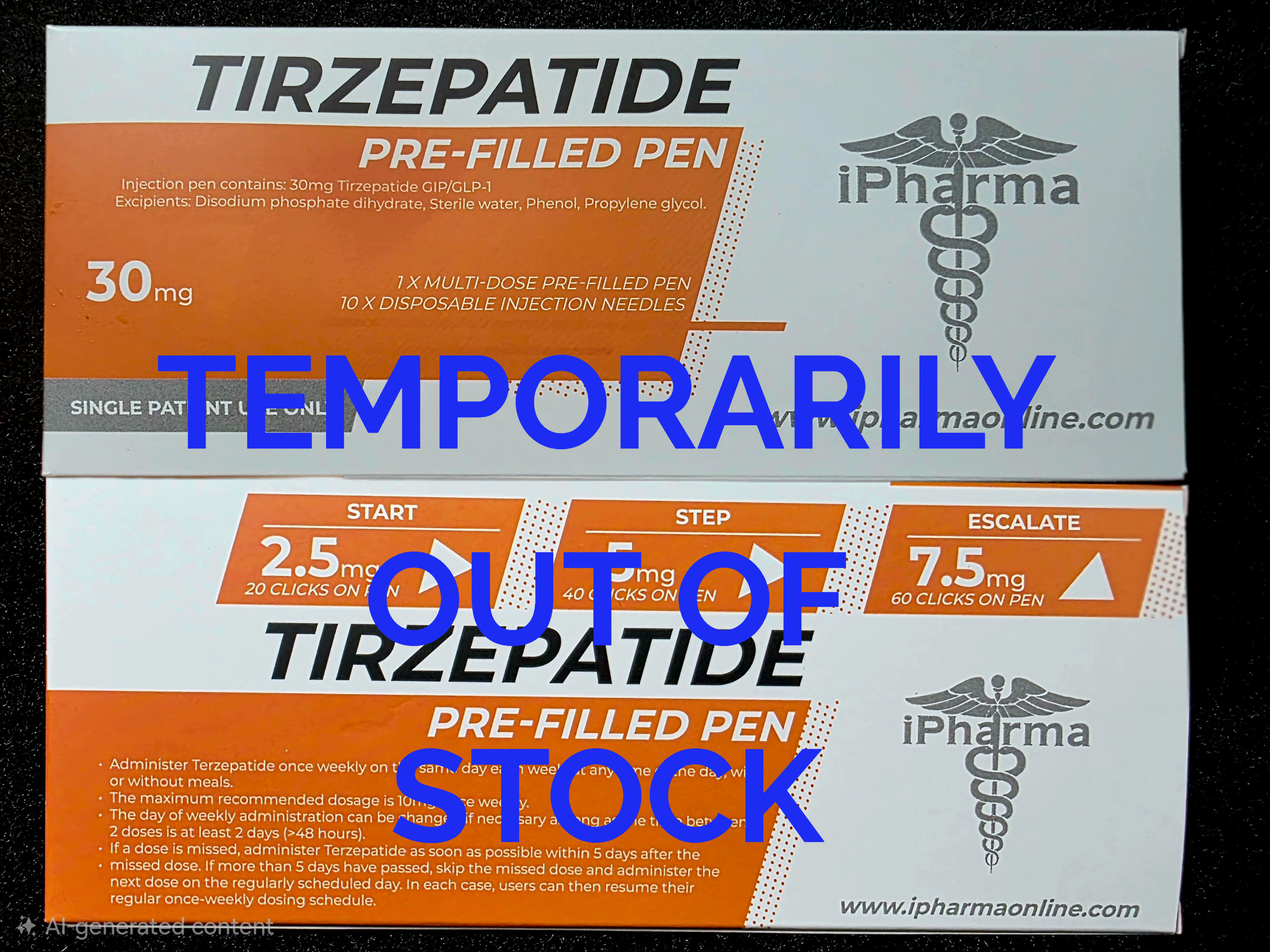IPHARMA TIRZEPATIDE COMPOUND PEPTIDE PEN 30MG 2.4ML