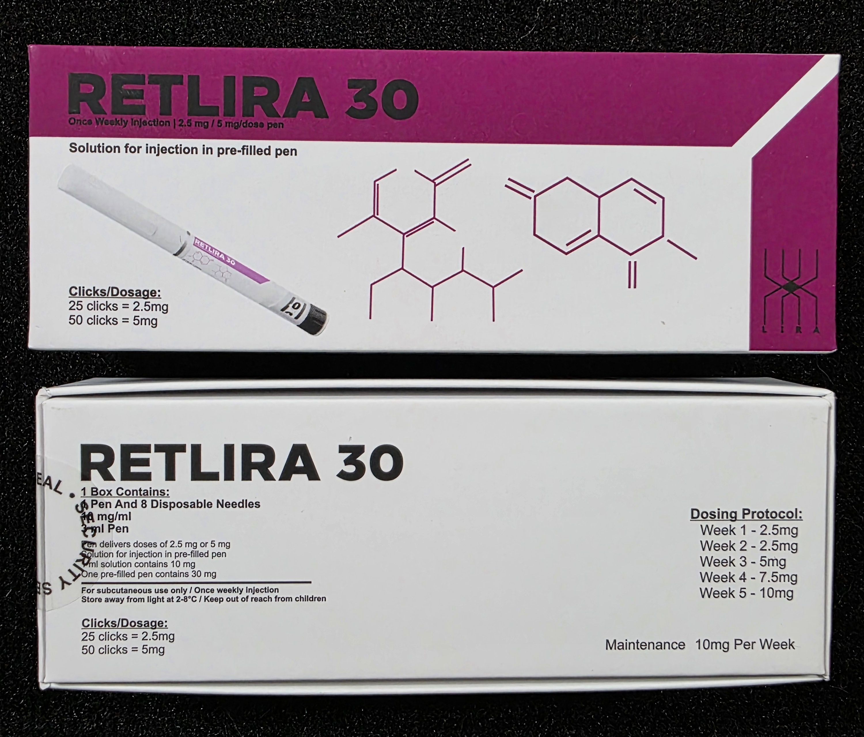 UPA RETLIRA RETATRUTIDE COMPOUND PEPTIDE PEN 30MG 3ML