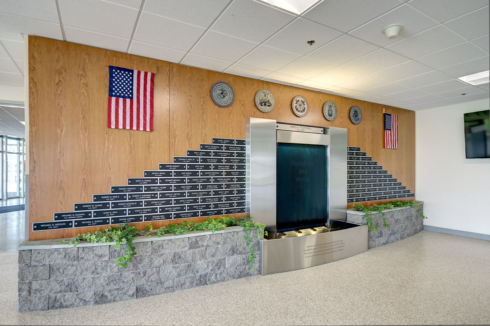 Custom employee recognition installation designed for the James A. FitzPatrick Nuclear Power Plant.